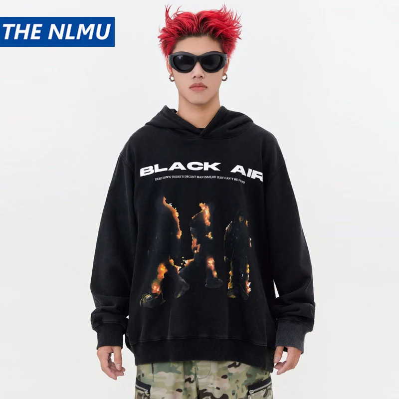 

2023 Oversized Hoodie Streetwear Sweatshirt Retro Graphic Harajuku Hoodies Cotton Men Hooded Pullover Hip Hop Loose Y2K