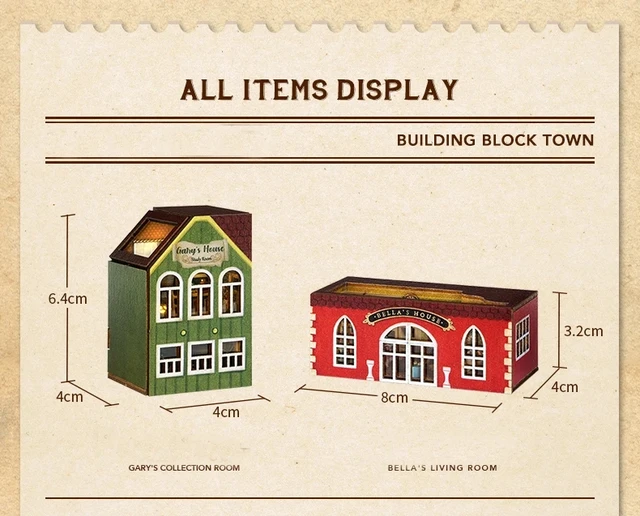 Case Wooden Miniature Doll House DIY maiso Handmade Assembly Model Building Kit 3D Puzzle Toy Birthday Gift Dollhouse Miniatures 3