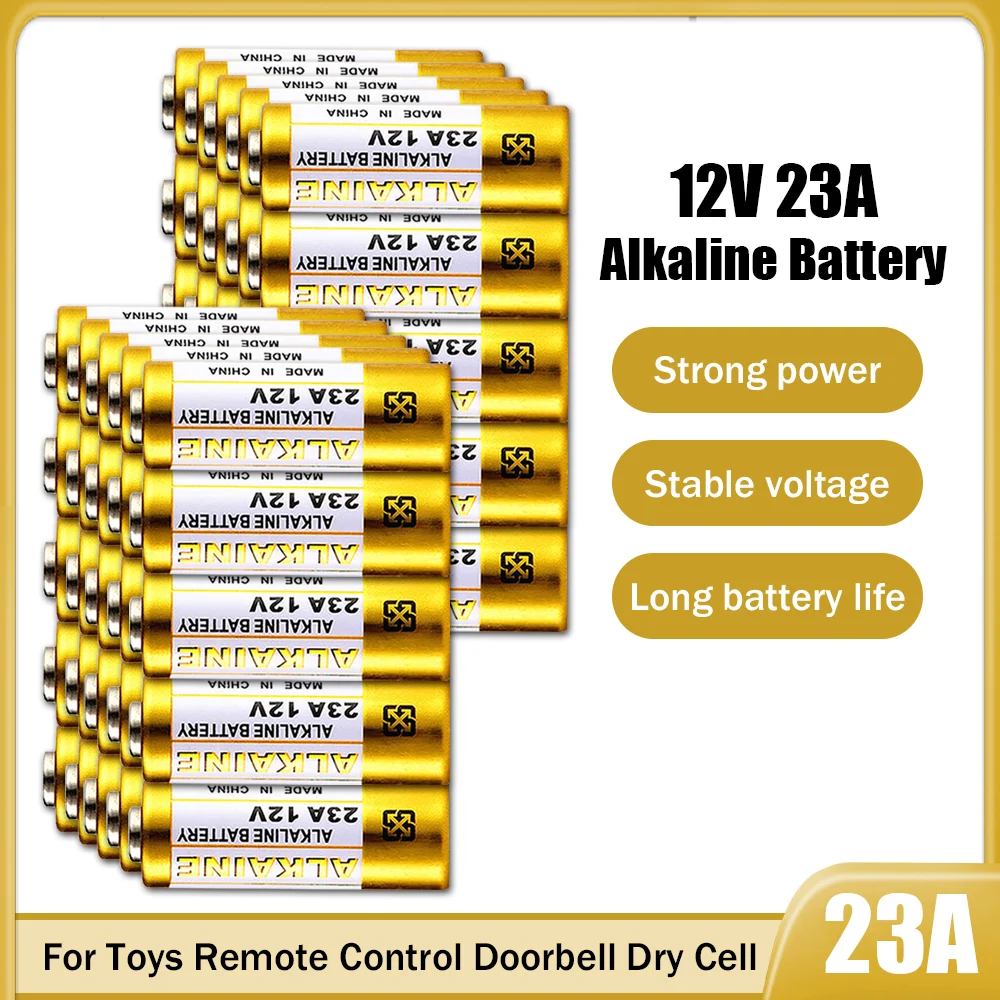 50pcs 12v 23a A23 Replacement Dry Battery For Car Remote Control Doorbell Lrv08 A23s E23a El12