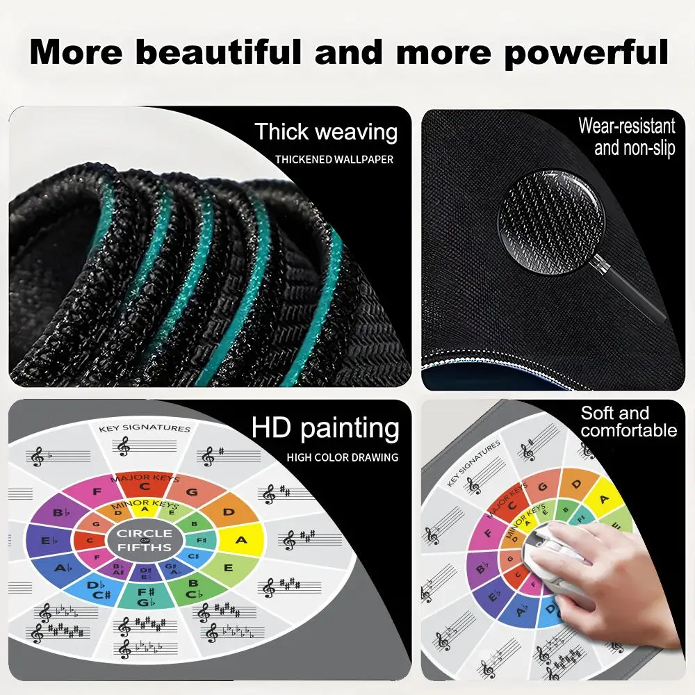 Music Theory Cheat Sheet Mouse Pad Small Mouse Pad Desktop Computer Keyboard Wireless Boy Girl Gift for Play games mouse pad gaming mousepad