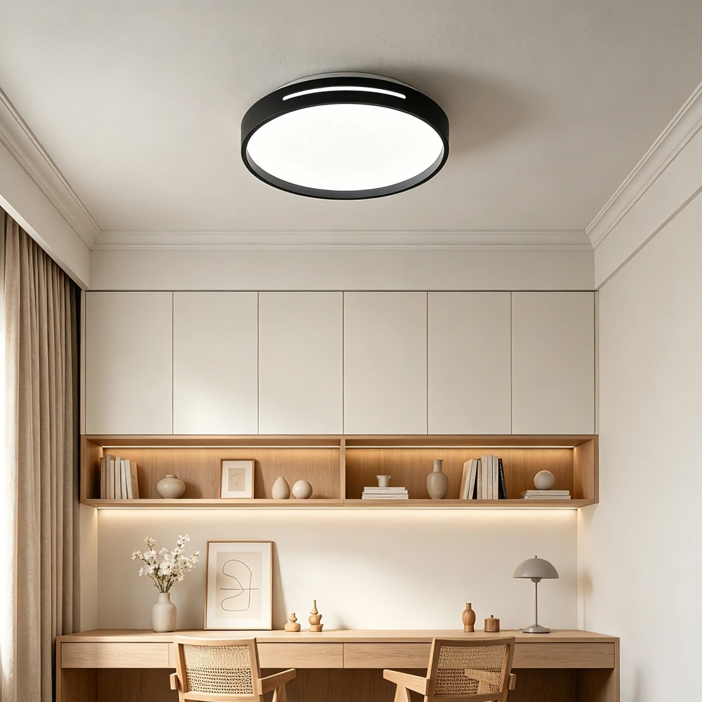 Sleek LED Ceiling Lamp with Remote Control & Adjustable Brightness