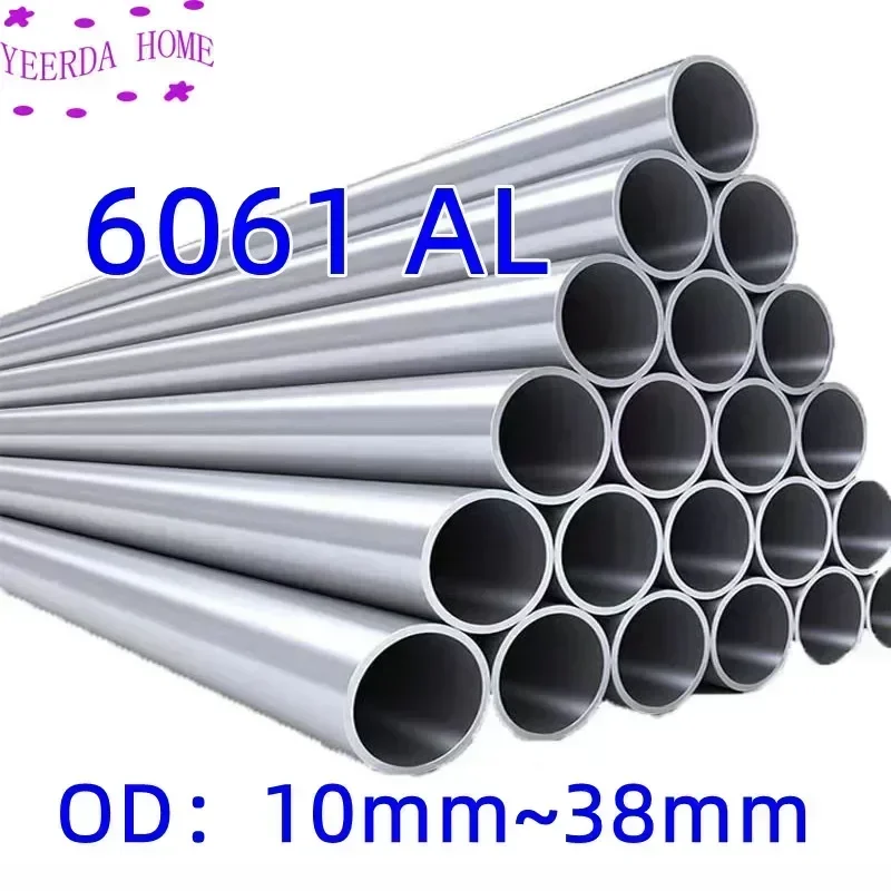 6061 알루미늄 튜브 파이프 중공 직경 10mm38mm, 엔지니어링 프로젝트용 벽 두께 1mm