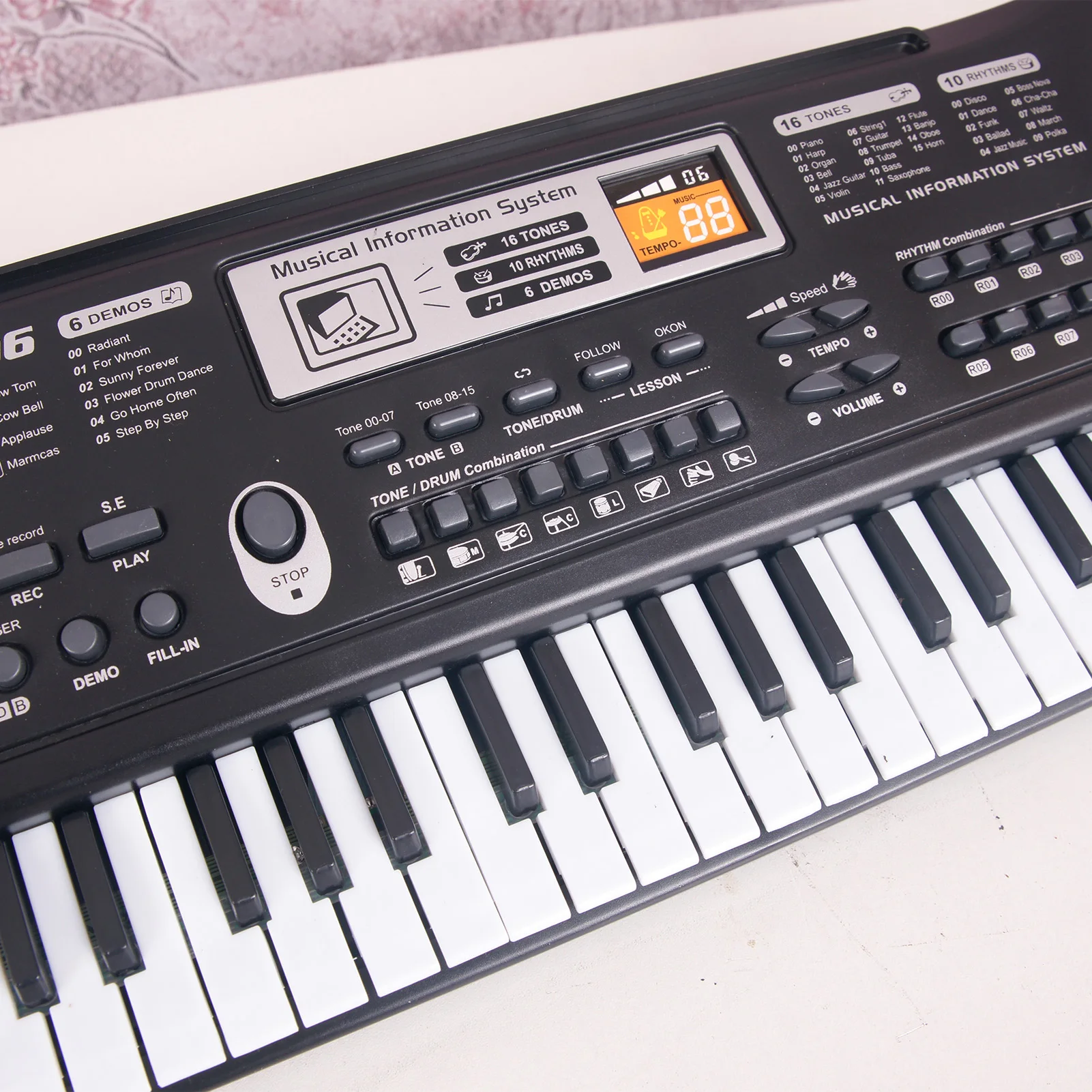 Digital Electronic Keyboard 61 Keys Black Digital Music Electronic Keyboard Electric Piano Kids Musical Instrument - 4