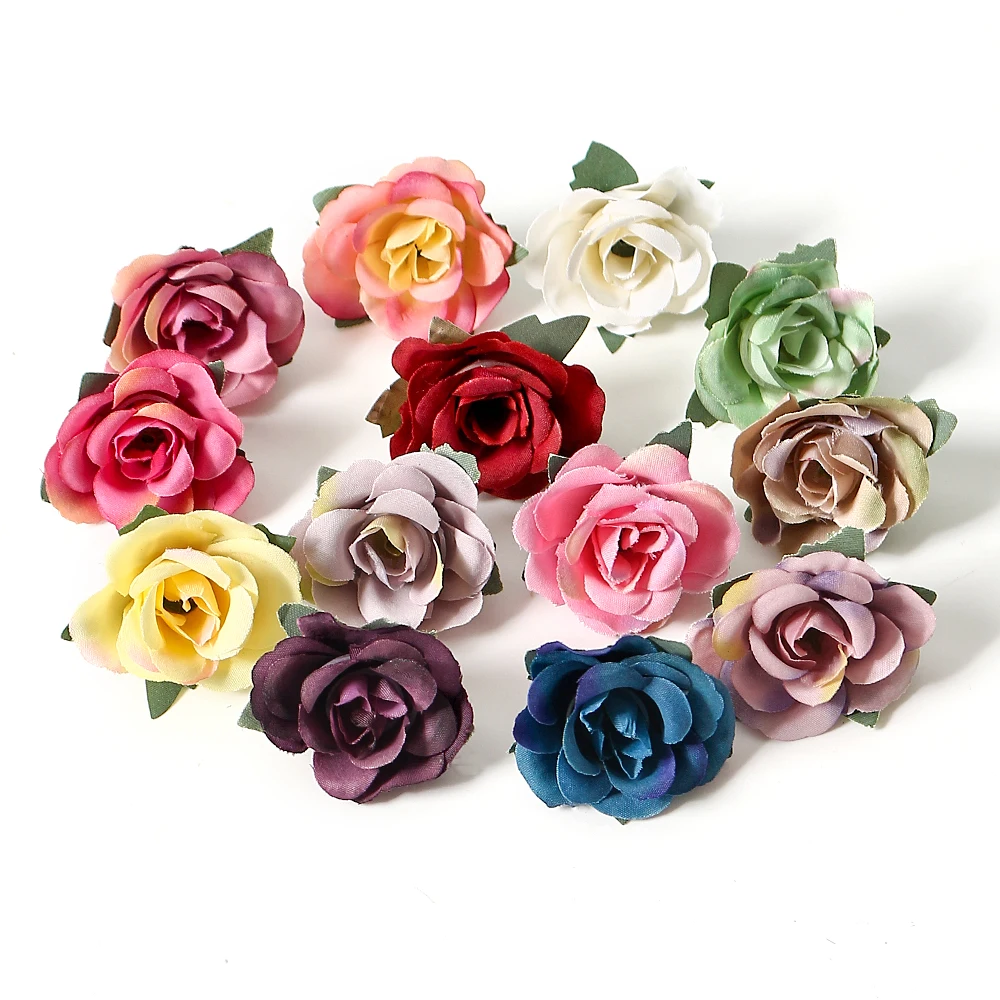 BulkMiniSilkRosesArtificialFlowerHeadsWeddingDecorationHome