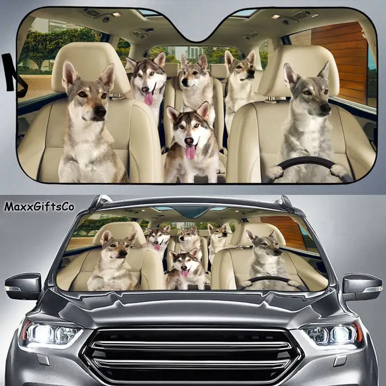 

Tamaskan Car Sun Shade, Dogs Windshield, Dogs Family Sunshade, Dog Car Accessories, Car Decoration, Gift For Dad, Mom