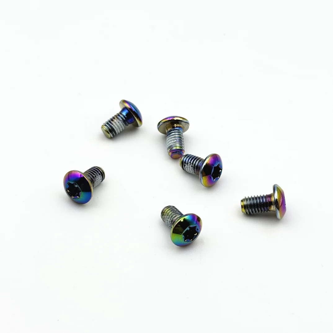 140 mm/160 mm/180 mm/203 mm Fahrrad-Scheibenbremsscheibe aus Edelstahl, mit 6 Schrauben, für MTB/Rennräder, buntes und stilvolles Design – Detail 2