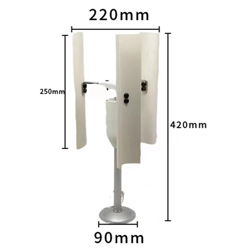 Vertical Axis Wind Turbine Model Three-phase Permanent Magnet Generator Windmill Toy Night Light Making DIY Display
