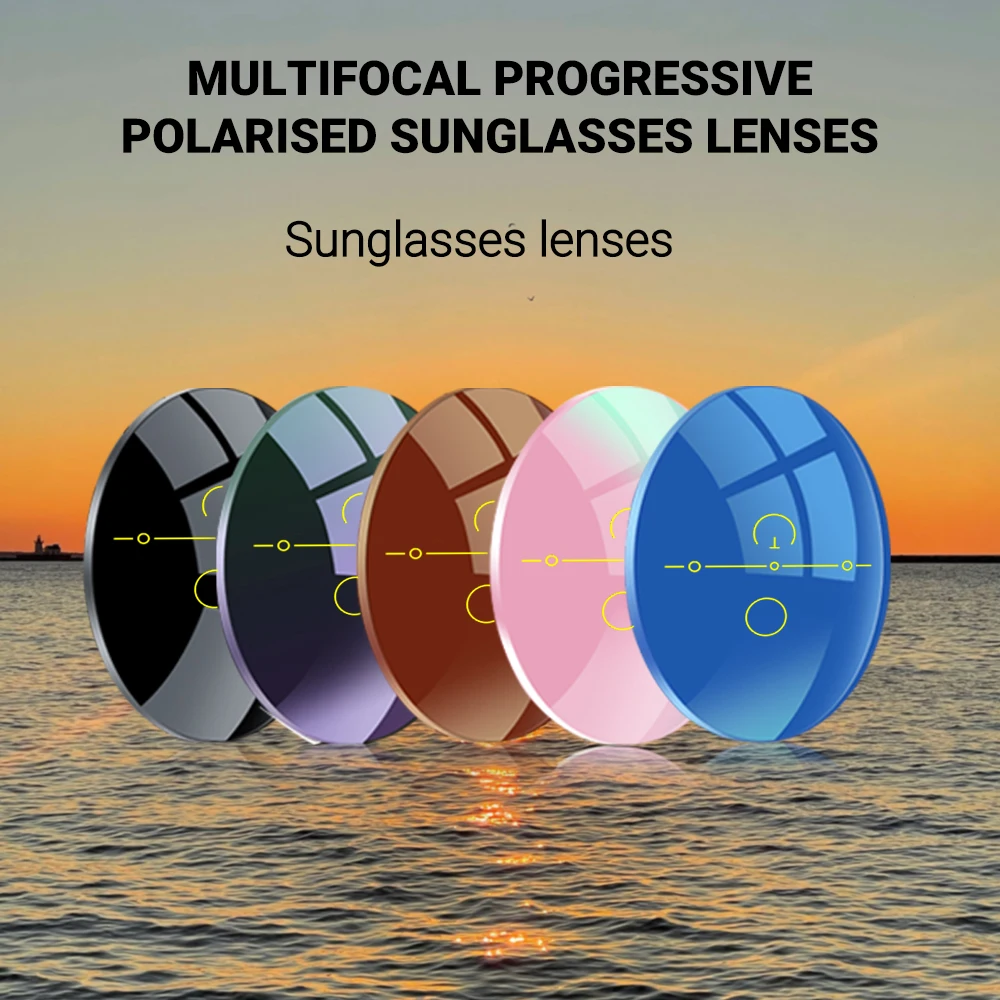 

VICKY Progressive Multifocal Polarised Sunglasses 1.56 1.61 1.67 Myopia Farsightedness Prescription Sun Lenses