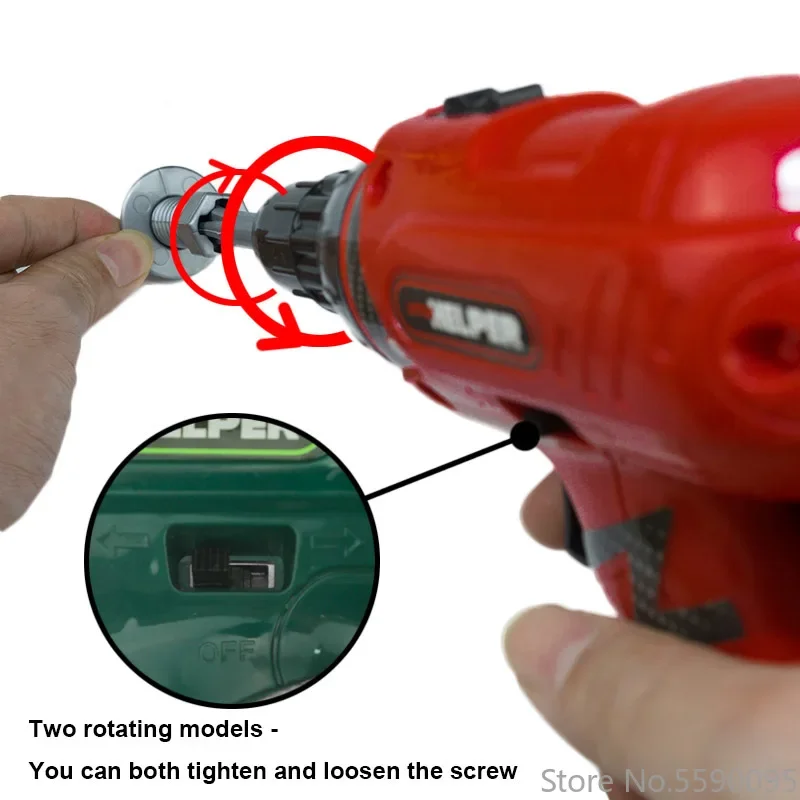 Tools Toys Electric Drill BO Simulation Screw Driver Kids Power Repair Tools Kits Children Pretend Play Sets Gift Toys for Boys 2
