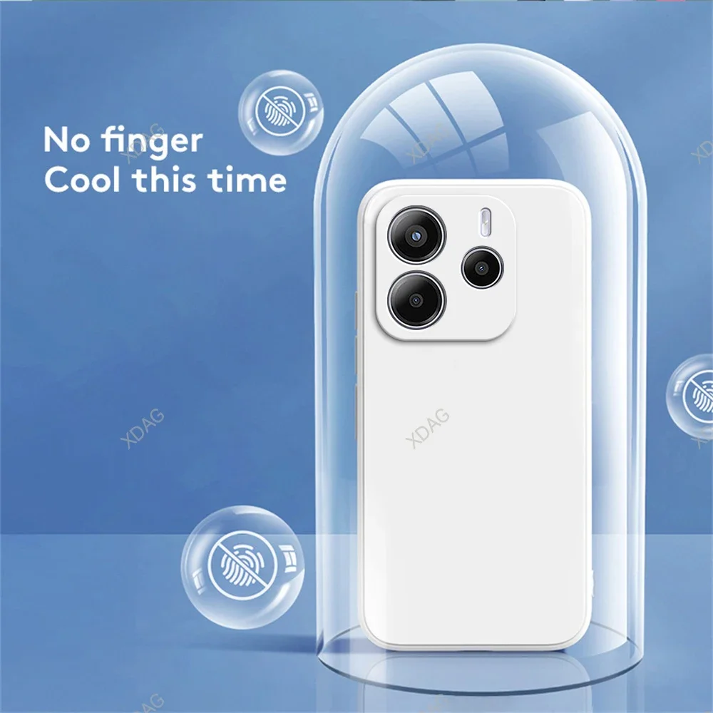 Classic Silicone Soft Phone Case with Lens Protection - Square Design