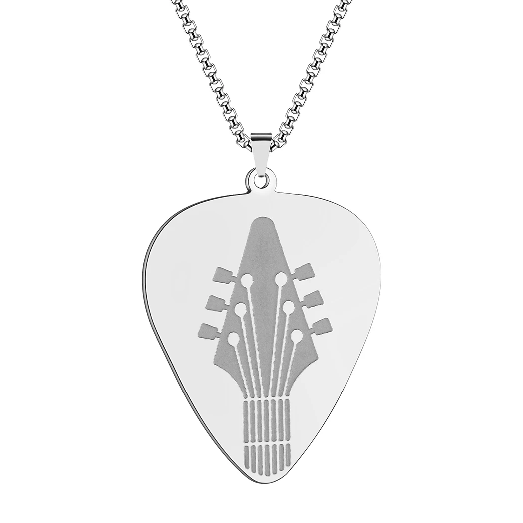  Stainless Steel Guitar Pick Jewelry Gift for Boyfriend