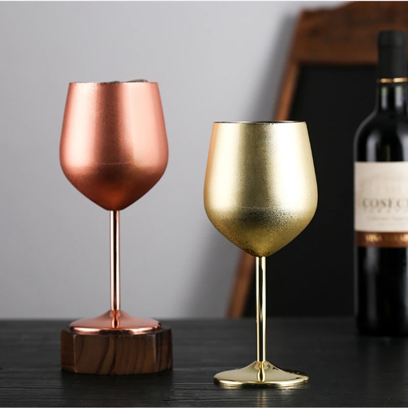 Whiskey Glass Glass Drinkware 1/2/4Pcs Stainless Steel Red Wine Glasses