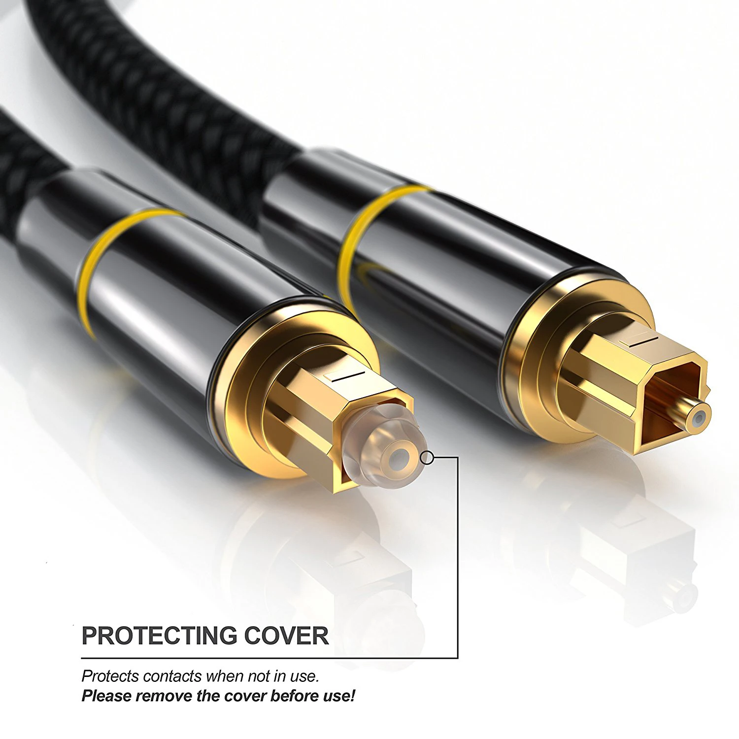Digital Optical Fiber Audio Cable for TV, Amplifiers, Soundbars & Players