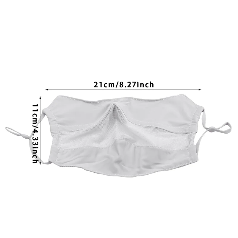 Outdoor Sunscreen Mask Women Girl Ice Silk Face Mask Breathable Mesh Face Cover Driving Riding Hiking Hunting Running Sport