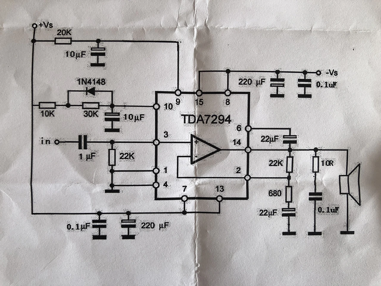 TDA7294 DMOS Audio Amplifier: Pinout, Datasheet And Power | atelier