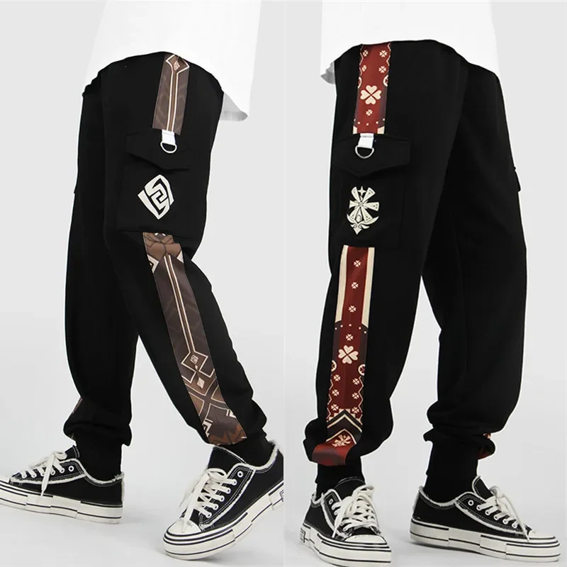 

Game Genshin Impact Pants Hutao Cosplay Men Women Tighnari Casual Pants Overalls Cartoon Fashion Wanderer Sweatpants Trousers