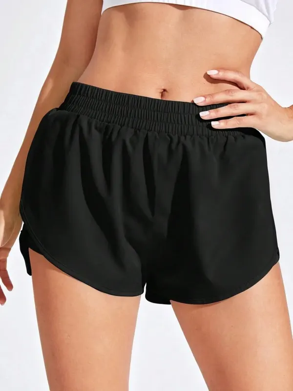 Yoga Shorts Women Fitness Elastic Running Workout Short Leggings For Ladies...