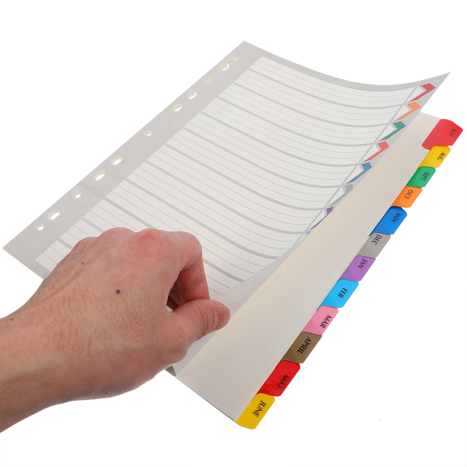 

Category Label Board Binder Separators with Tabs Divider Notepad File Dividers for Lever Arch Notebook Index Leverage