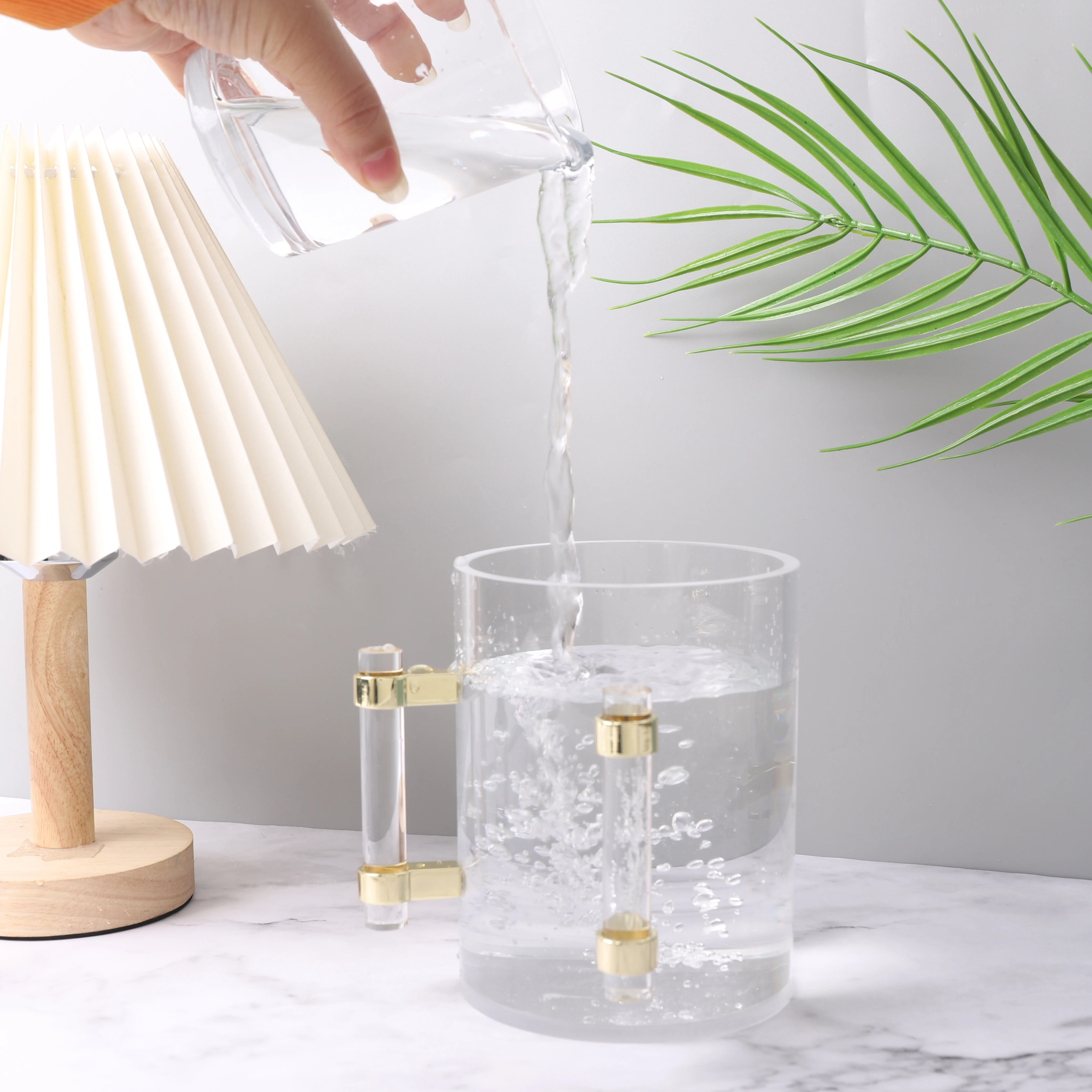 Luxury Clear Acrylic Round Lucite Jewish Washing Cup Judaica Hand Wash Cup with Two Acrylic Handles for Jewish Wholesale 4