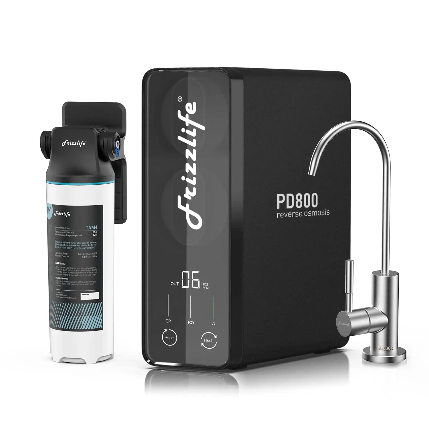 RO Reverse Osmosis Water Filtration System - 600 GPD High Flow, Tankless, Reduce TDS, Compact 2