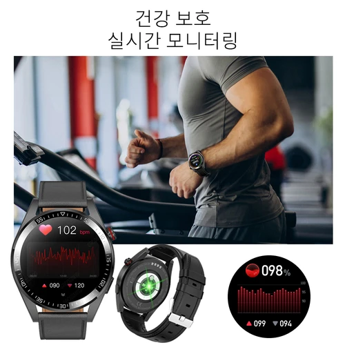 남성용 시계 4G RAM 466*466 스크린 스마트워치, 블루투스 통화, 항상 시간 표시, 로컬 음악, 안드로이드 ios 시계용 4