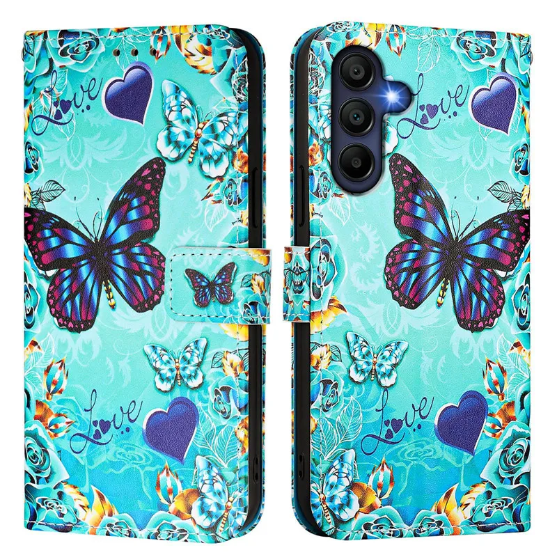 Retro Flower Design Leather Wallet Case | Magnetic Flip Cover Phone Bag