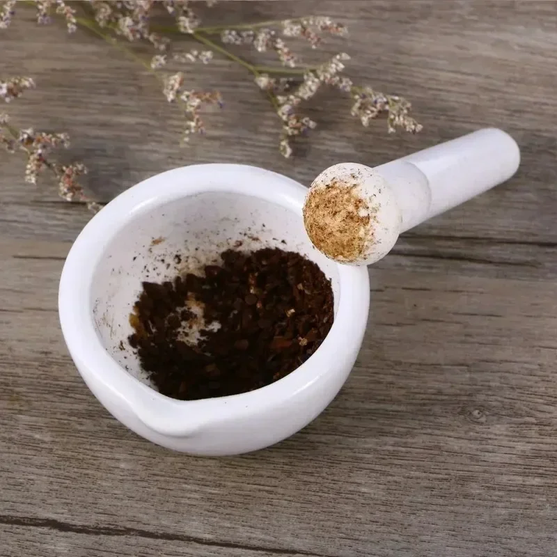 Salt and Pepper Grinder Nut Spice Grinder Herb Grinder Pepper Grinder Herb Spice Grinder Household Ceramic Mortar and Pestle Set Grinding Bowls for Kitchen Spices Teas Garlic Pepper Grinder Mini Herb Mills Mulit Size