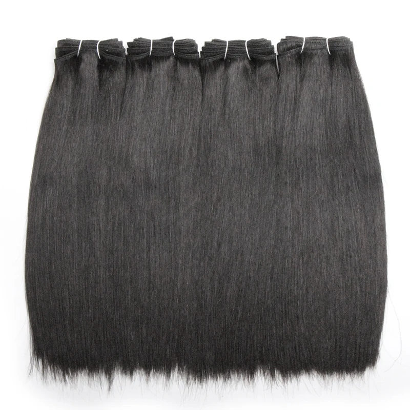 Straight Hair Bundles Indian Double Drawn Human Hair Bundles 8-14 Inches Remy Extension Natural Color 4 Deal