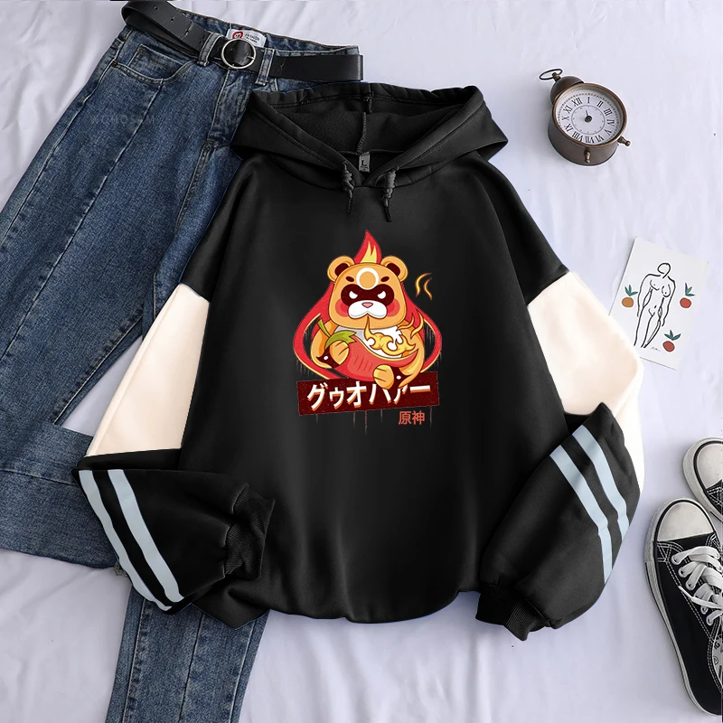 Harajuku Приключения открытого мира игра Genshin Impact Xiangling Guo Ba Kawaii мультфильм женские