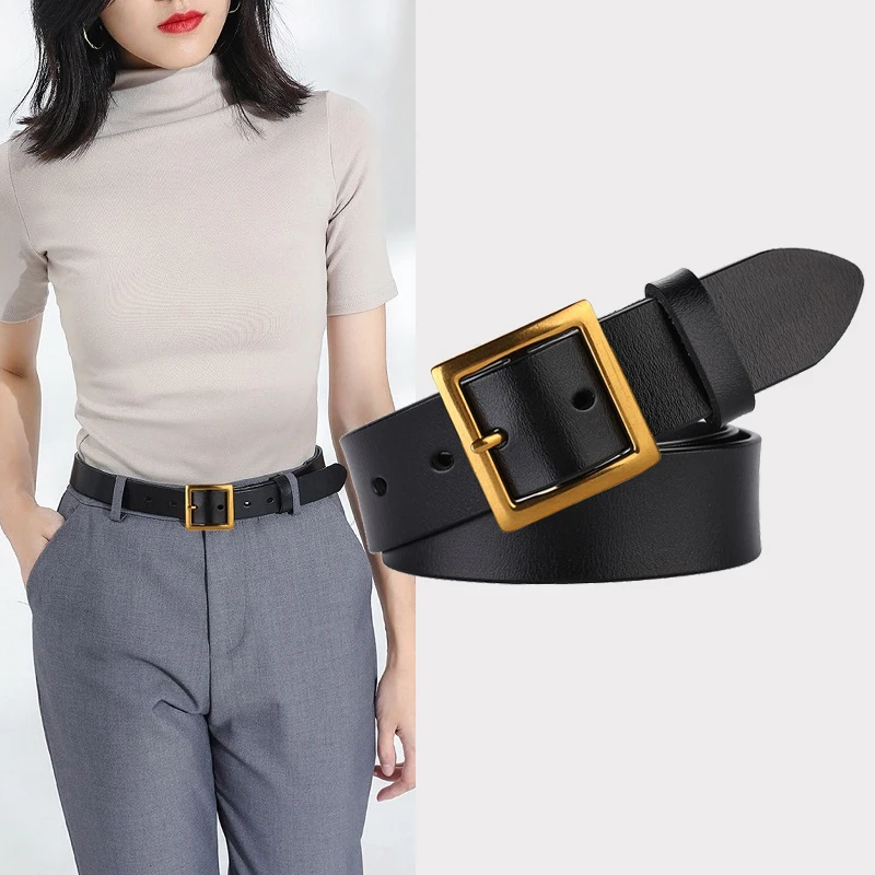 Vintage Leather Wide Belt 1