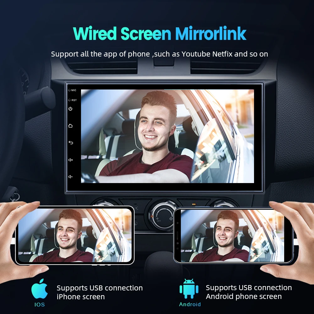 Carlinkit  ī÷ ȵ̵ ڵ  , ȵ̵ ڵ ̼ ÷̾, ̷ ũ, Ƽ  USB 