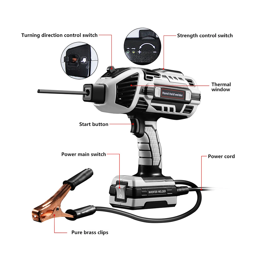 4600W Handheld Electric Welding Machine Portable Automatic Inverter Arc Welder And Mask Steel Brush Home DIY Soldering 110V 220V 4