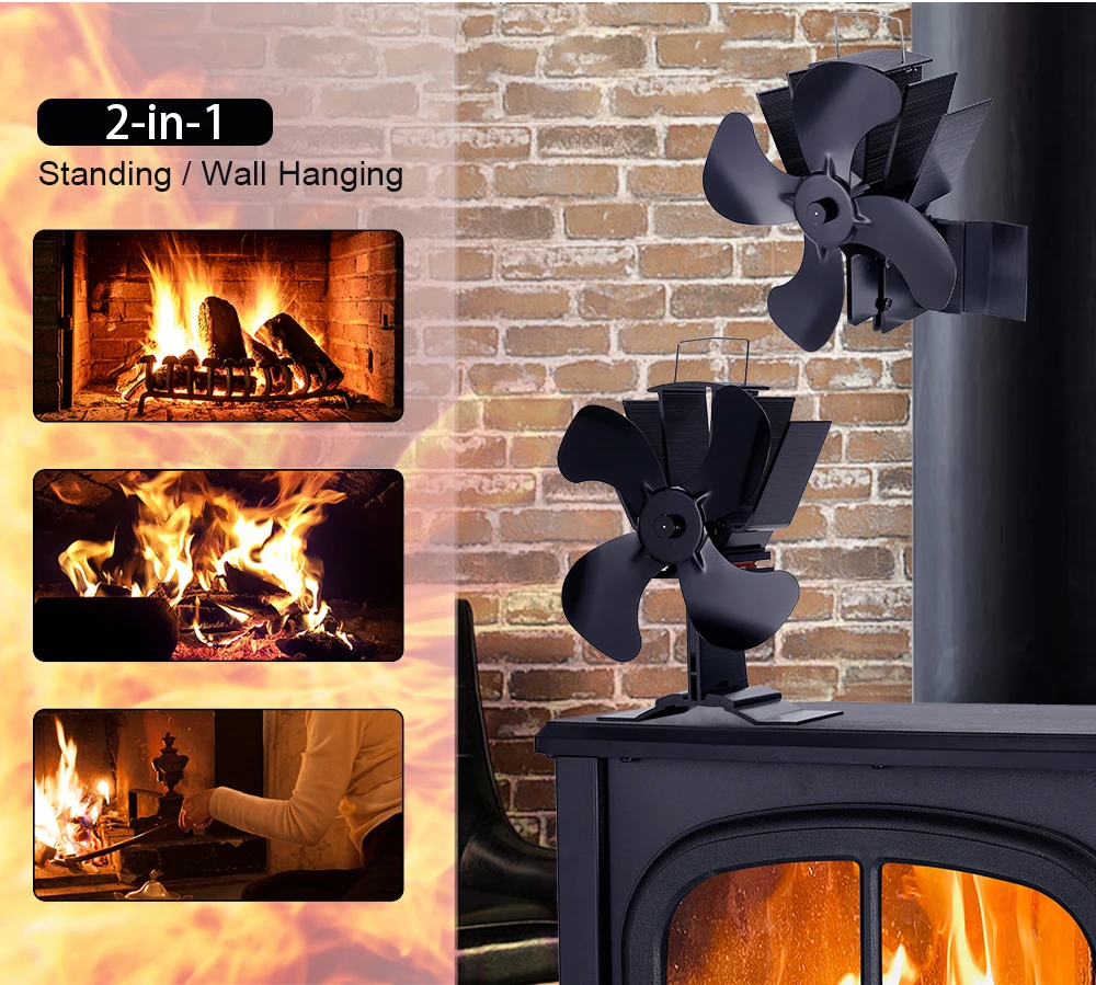 Рисунок 6 - 4 лопасти вентилятор для камина 2 в 1