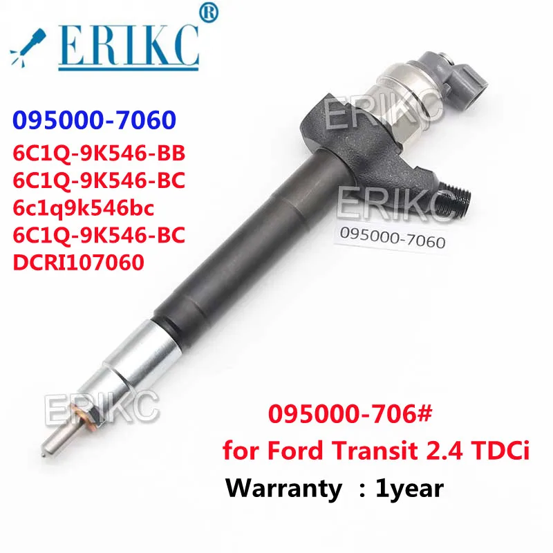 

ERIKC 095000-7060 6C1Q-9K546-BB 6C1Q-9K546-BC Common Rail Fuel Nozzle Injector DCRI107060 FOR Ford Transit 2.4 TDCi
