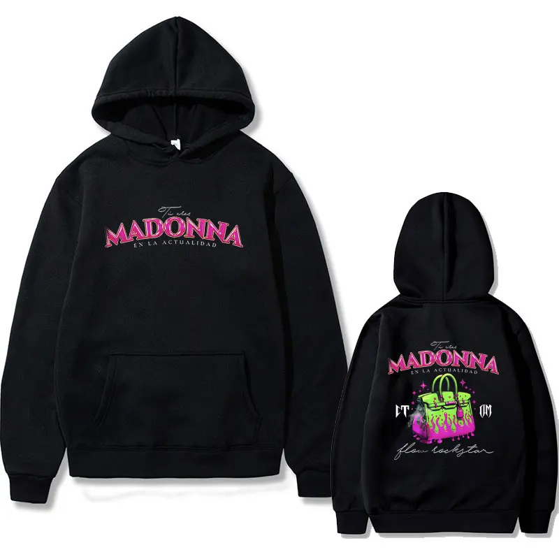 Natanael Cano Madonna Corridos Tumbados CT Double Sided Print Hoodie Male Fleece Cotton Pullover Men's Hip Hop Vintage Hoodies
