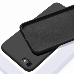 Original Liquid Silicone Soft TPU Back Bumper Case - Premium Protective Phone Cover for iPhone 8(7) (Black)