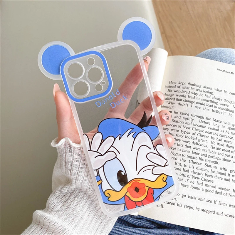 Disney Cartoon Donald Duck Minnie Ear Phone Case For Iphone7plus X 11 12 13 Promax Case Apple Phone Transparent Phone Cover Aliexpress Disney Cartoon Donald Duck Minnie Ear Phone Case For Iphone7plus X 11 12 13 Promax Case Apple Phone Transparent Phone Cover Aliexpress