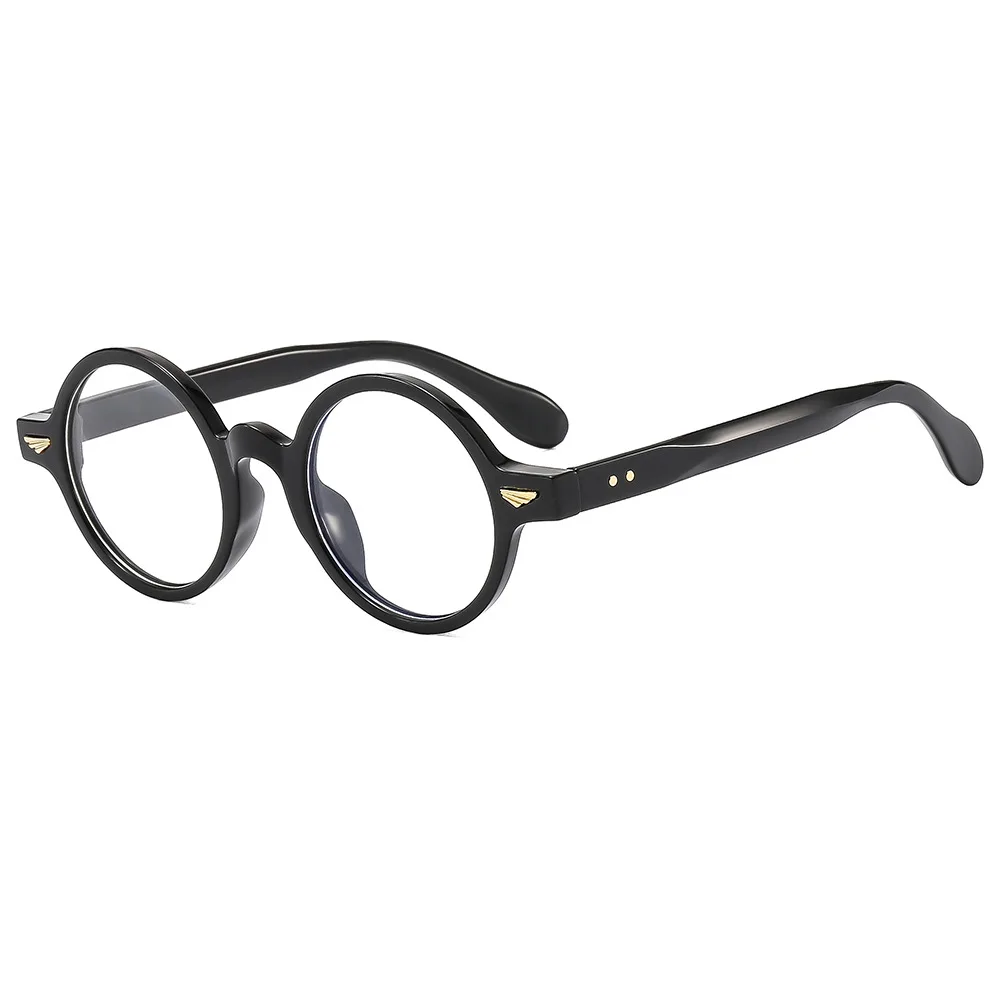 Vintage Unisex Round Anti-Blue Light Glasses - Fashionable Retro Eyewear