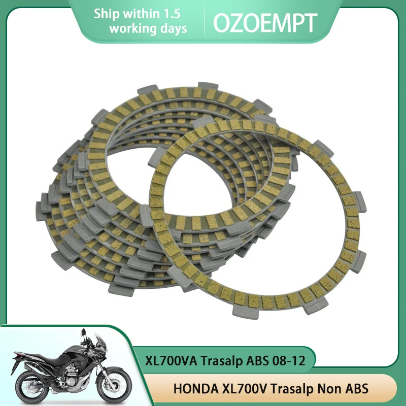 

OZOEMPT Fibrous Clutch plate Apply to HONDA XL700V Trasalp Non ABS 08-11 XL700VA Trasalp ABS 08-12