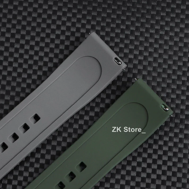Enhanced Silicone Sport Watch Band - Waterproof Rubber Strap, Universal 20mm & 22mm Wristband Bracelet