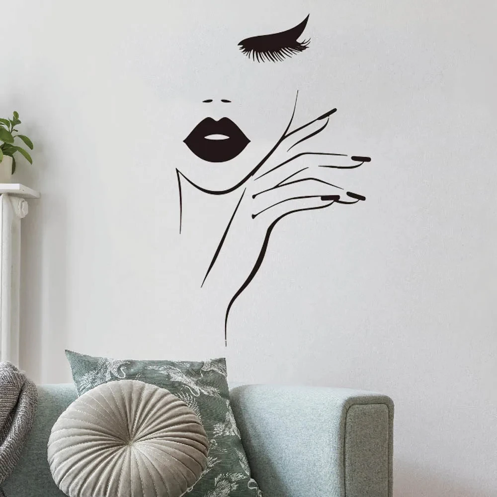 wall stickers window stickers nail salon wall sticker beauty salon eyelashes salon home window decoration self adhesive and detachable