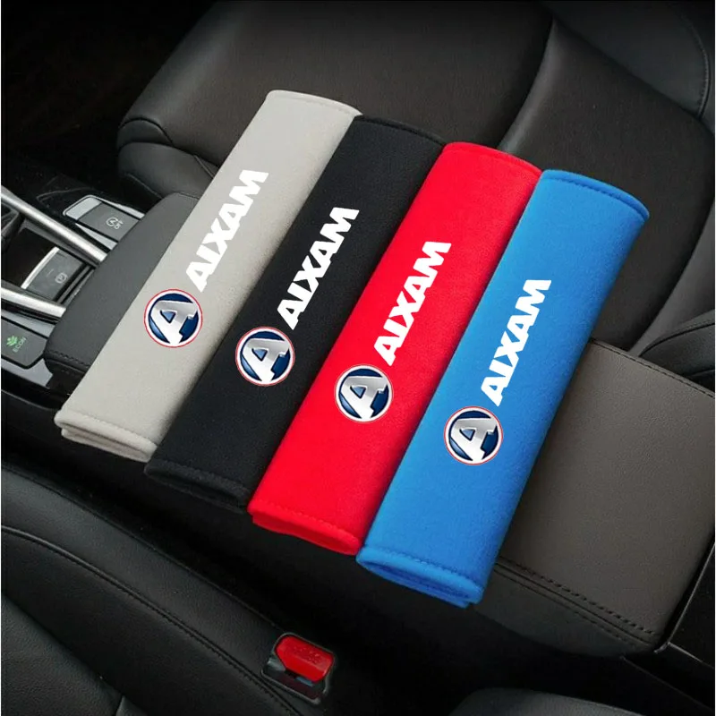 2Pcs flannelette Car Seat Belt Cover Car Safety Belt Shoulder Protection aixam city s 4 6 7crossline 4 6 minauto roadline R seat belt covers seat belt protector car seat belt accessory