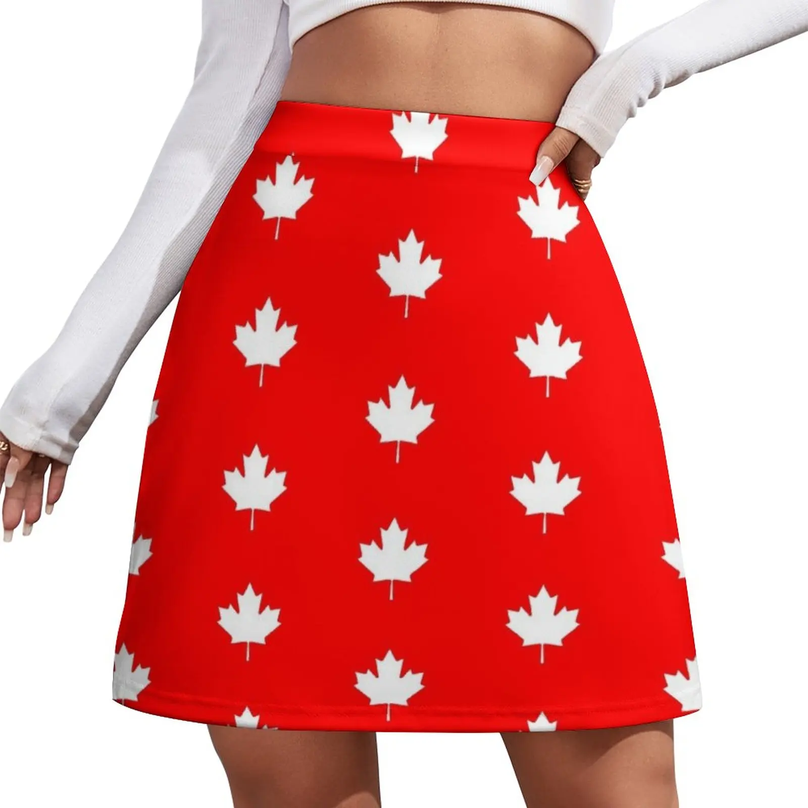 

Canadian Flag - National Flag of Canada - Maple Leaf T-Shirt Sticker Mini Skirt women's skirts trend 2023 korean ladies summer