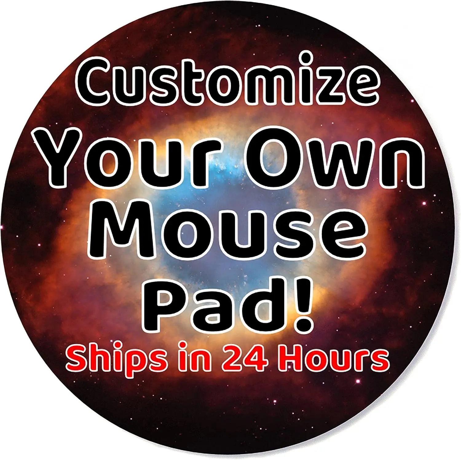 

Custom Round Mouse Pad Custom Gaming Mousepad Personalized Mouse Mat with Photo Logo Text for Office Gaming Desk