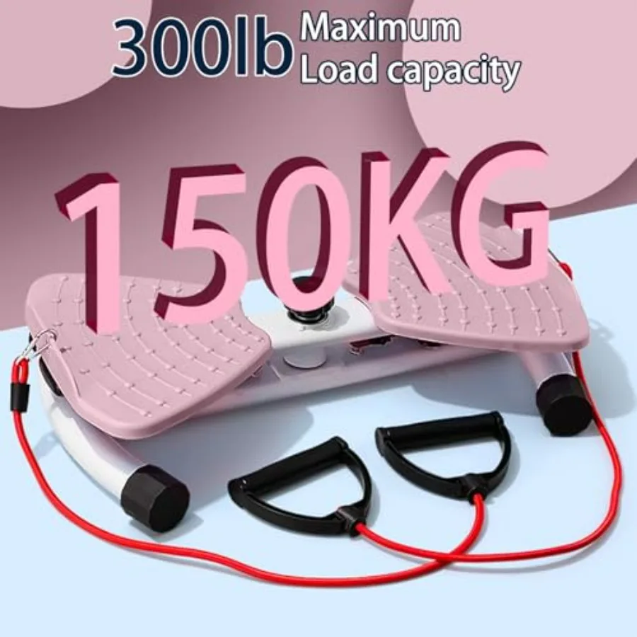 Waist Twisting Machine Board With Resistance Band - 350 Lbs Weight Capacity, 360° Rotating Waist Twister Noiseless Ab Twister Ma