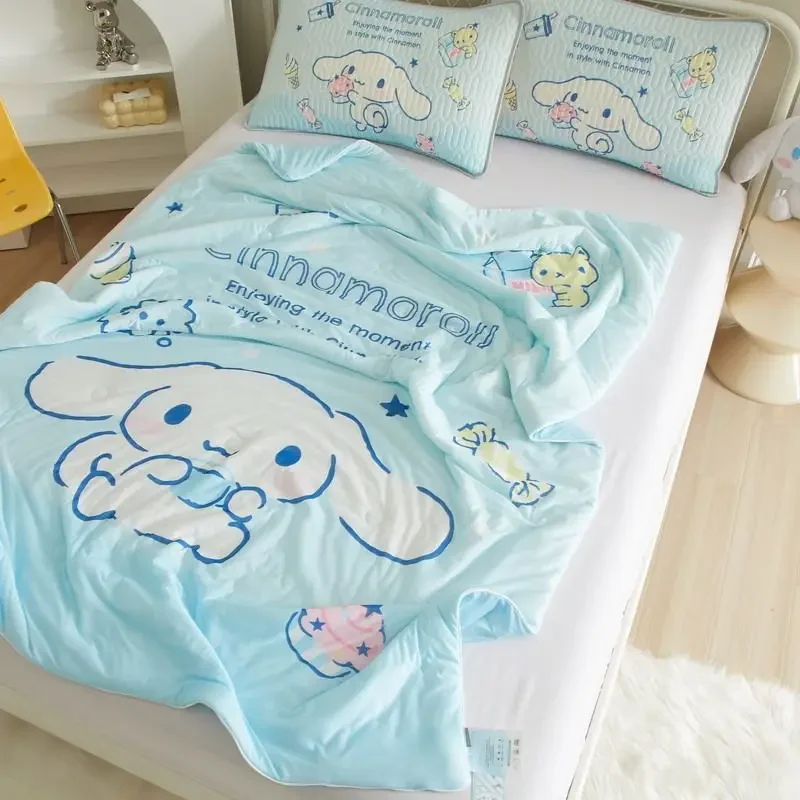 

Sanrio аниме серия Cinnamoroll Kt кот Мелодия ледяной шелк летнее крутое одеяло мультфильм Китти детский кондиционер одеяло подарок