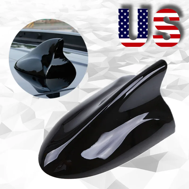 

Универсальная Глянцевая антенна Black Shark Fin, автомобильная антенна на крышу, радиосигнал, прием сигнала, воздушные автомобильные аксессуары, замена для Peugeot, BMW VW