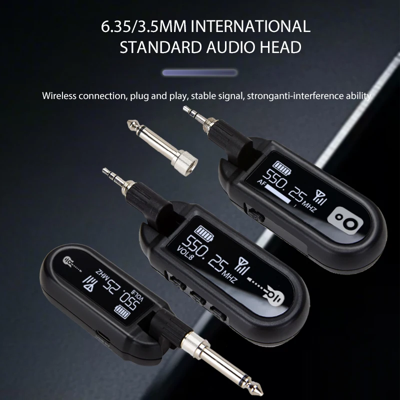 2.4G guitar wireless system transceiver, an audio amplifier that can work for 8-10 hours, for the bass part of electric guitars