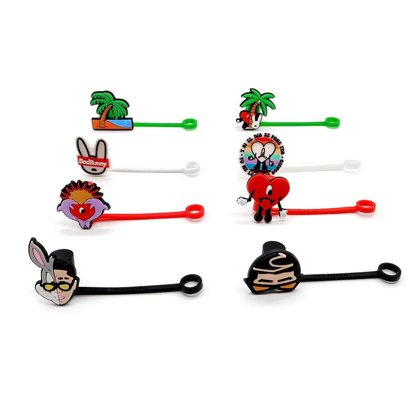 20PCS PVC Straw Charms Colorful Rabbit Star Gift Pack Designer Plastic Straw  Cover Accessories Reusable Disposable Straw Toppers - AliExpress