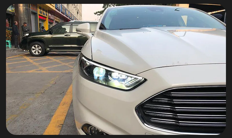 AKD Head Lamp for Ford Mondeo Fusion Headlight 2013-2016 Headlights Mondeo DRL Turn Signal High Beam Angel Eye Projector Lens